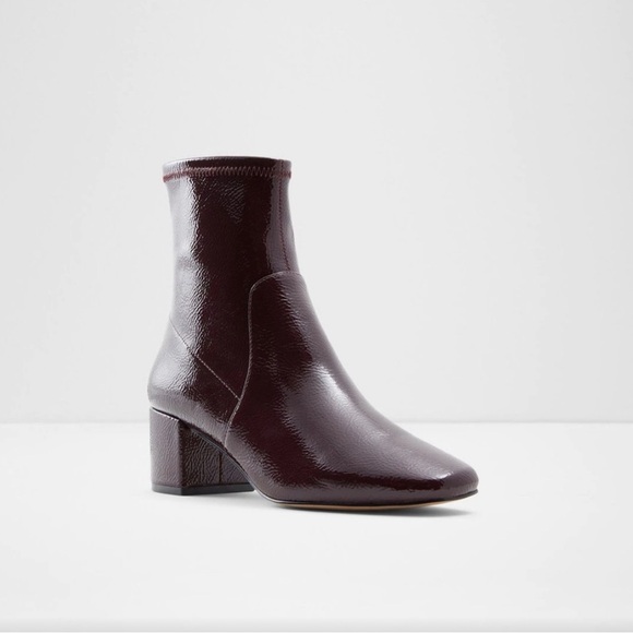 Aldo Burgundy Ankle Boots - Picture 12 of 12